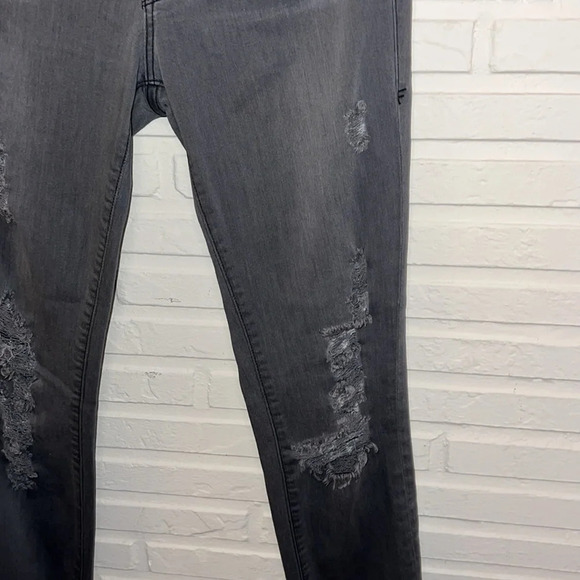 Frame Denim Grey Shred Le Skinny De Jeanne Distressed Jeans, Women’s Size 27 - Picture 3 of 9